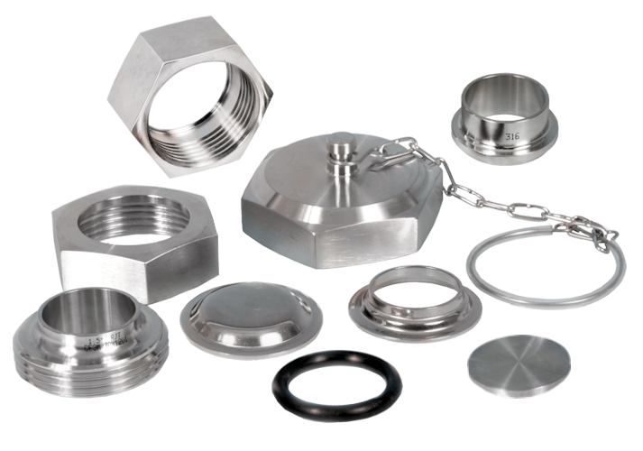 Stainless Steel Hygienic RJT, IDF and SMS Union Parts
