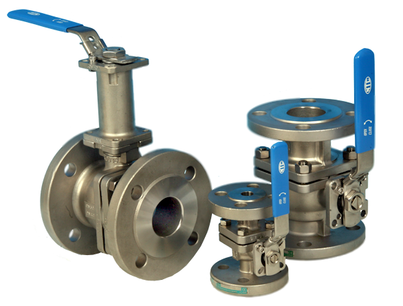 2-Pce Full Bore Flanged ANSI 150 Stainless Steel Direct Mount Ball Valve