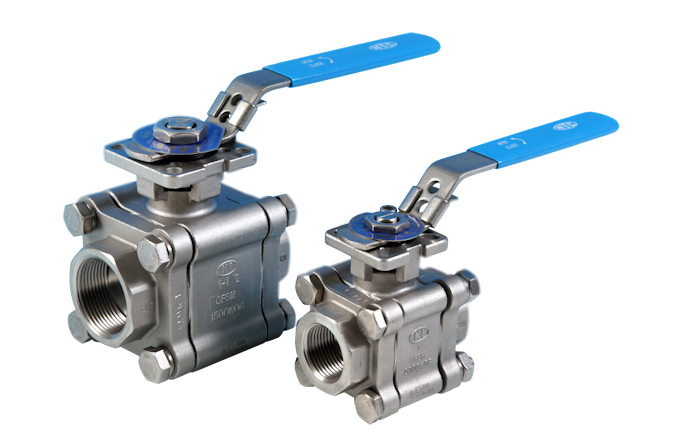 3-Pce Full Bore Heavy Duty Stainless Steel Direct Mount Ball Valve with PEEK® Seats