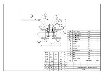PDF For 1-Pce Reduced Bore Ball Valve