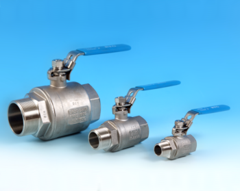 2 Way Stainless Steel 2-Pce Male x Female Full Bore Ball Valve Lever Operated ETG M-2MF