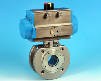 Stainless Steel Pneumatic Actuators Wafer Flanged Full Bore Actuated Ball Valve PN16/40 End Connections