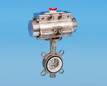 Stainless Steel Pneumatic Actuators Wafer Pattern Actuated Butterfly Valve PN10/16 and ANSI 150lb Flange Fitment