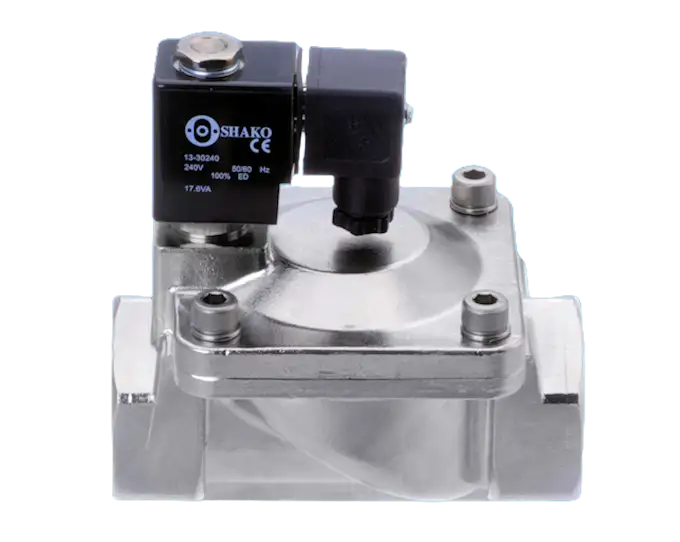 2 Way Stainless Steel Servo Assisted Solenoid Valve