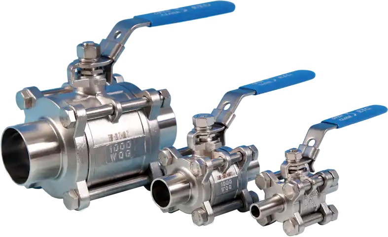 3-Pce Full Bore Hygienic/Sanitary Cavity Filled Ball Valve with Weld Ends