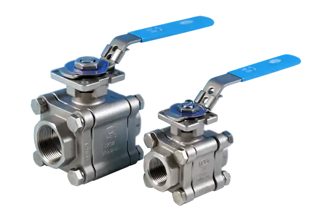 3-Pce Full Bore Heavy Duty Stainless Steel Direct Mount Ball Valve with PEEK® Seats