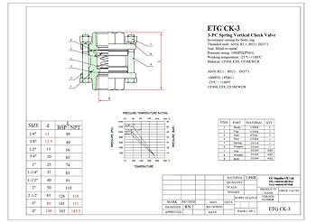 PDF for Stainless Steel SScrewed Swing Pattern Check Valve ETG-CK-3