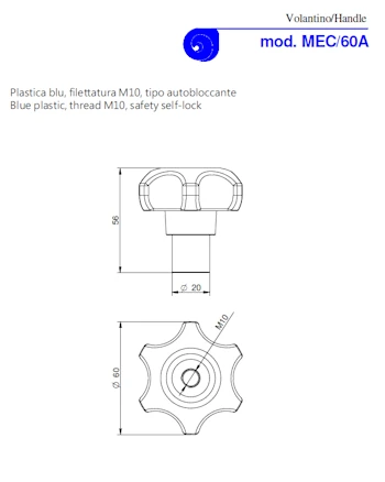 PDF for Blue Plastic Manway Handle Model MEC/60A Threaded M10
