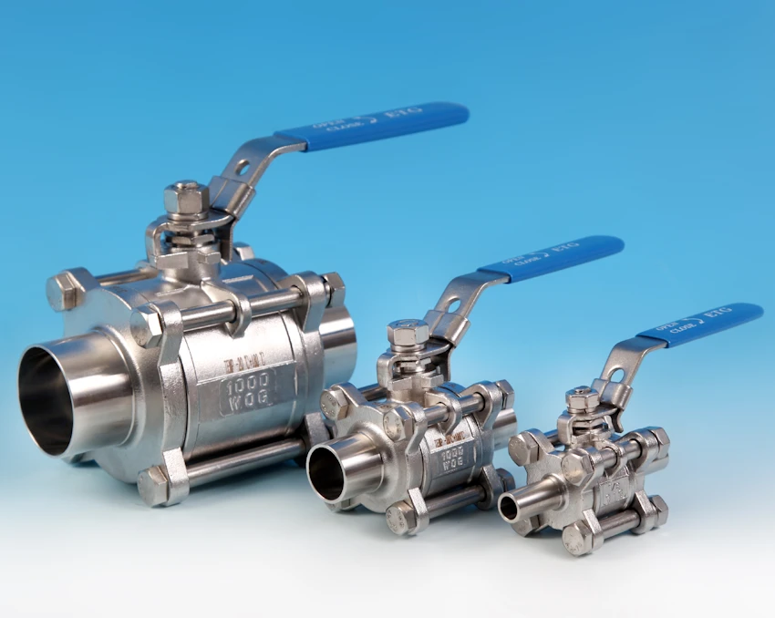 S/S 3-Pce Full Bore Hygienic/Sanitary Cavity Filled Ball Valve with Weld Ends