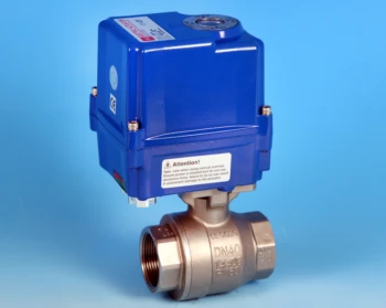 S/Steel Electric Double Acting Actuator Fitted on a 2-Pce Actuated Ball Valves BSP Screwed End Connections.