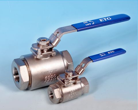 stainless steel 2-Pce Full Bore High Pressure Ball Valve Lever Operated