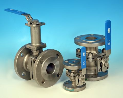 stainless steel 2-Pce Full Bore Flanged ANSI 150 Direct Mount Ball Valve