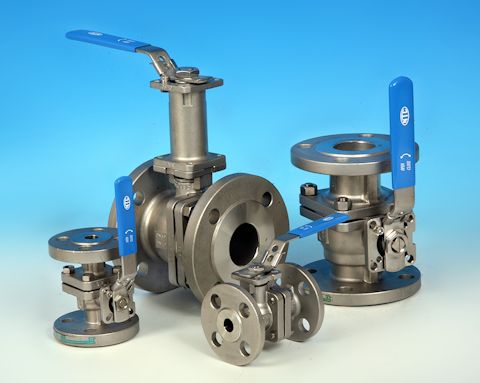 stainless steel 2-Pce Full Bore Flanged DIN PN40 Direct Mount Ball Valve